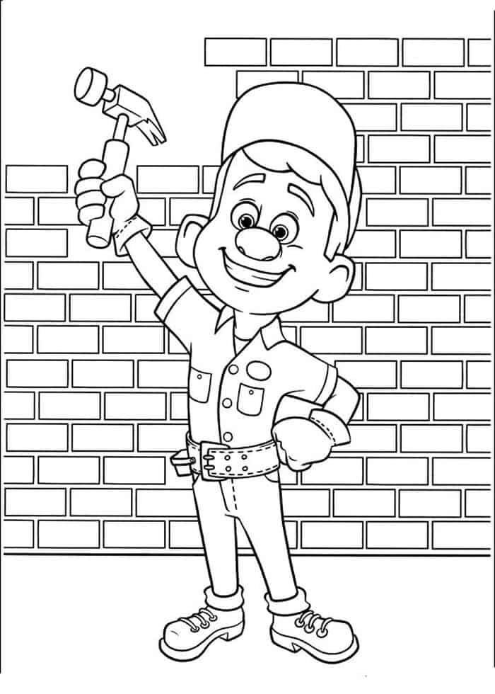 Wreck It Ralph Background Coloring Pages