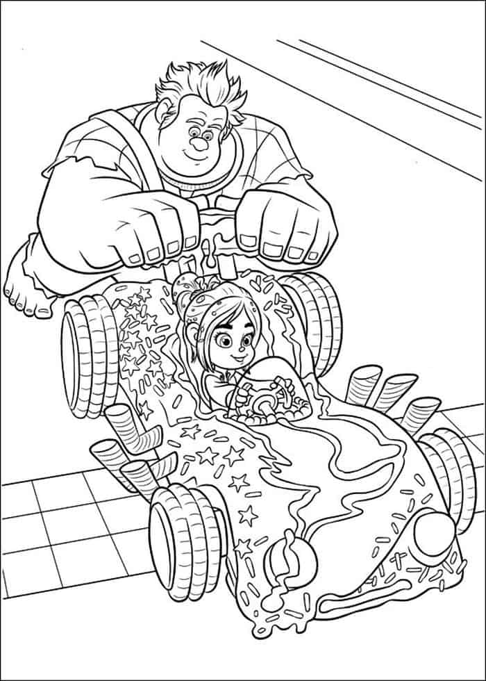 Wreck It Ralph Peonelope Coloring Pages