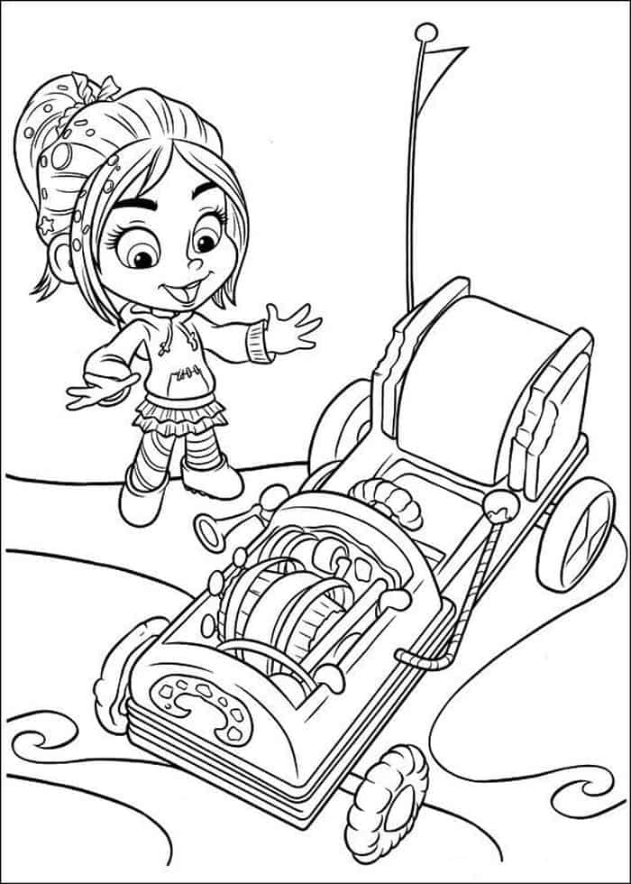 Wreck It Ralph Sugar Rush Racers Coloring Pages English Candlehead