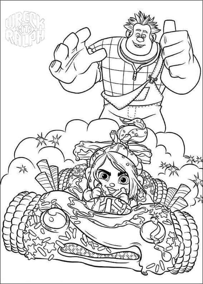 Wreck It Ralph Vanellope Coloring Pages