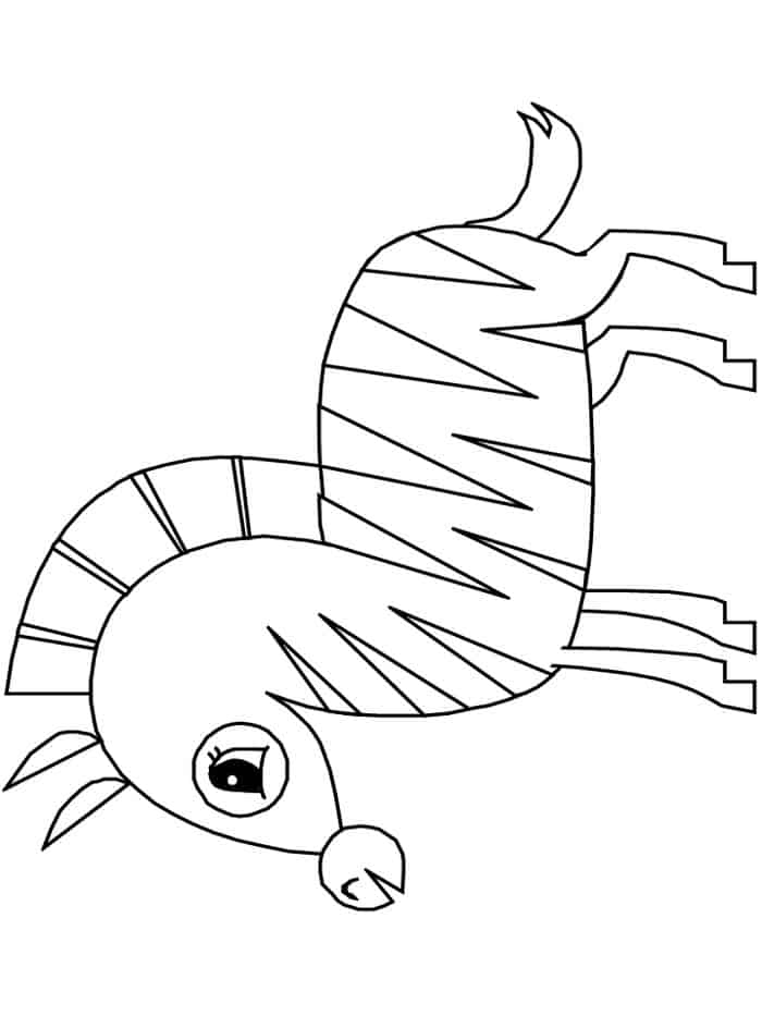 Zebra Coloring Pages For Preschoolers