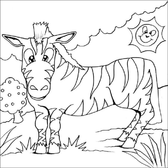 Zebra Coloring Pages Free