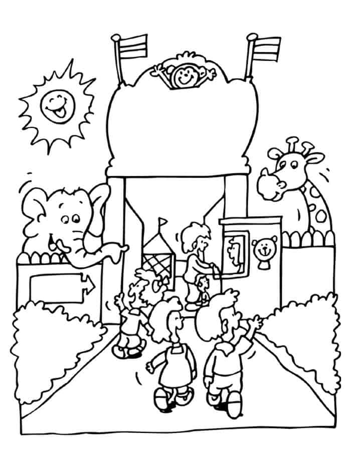 Zoo Printable Coloring Pages