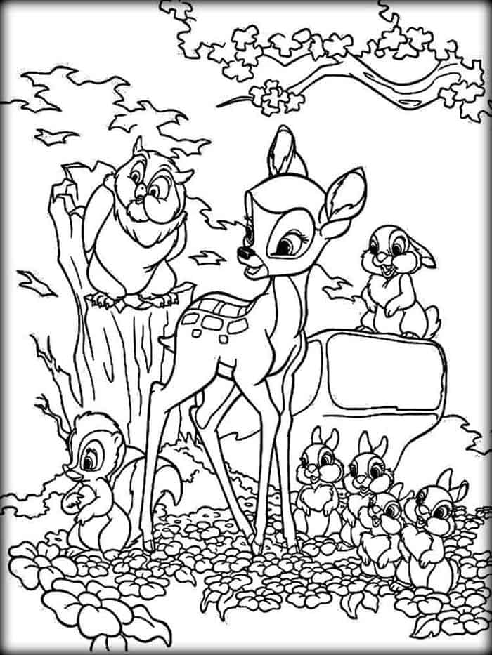 Adult Bambi Coloring Pages