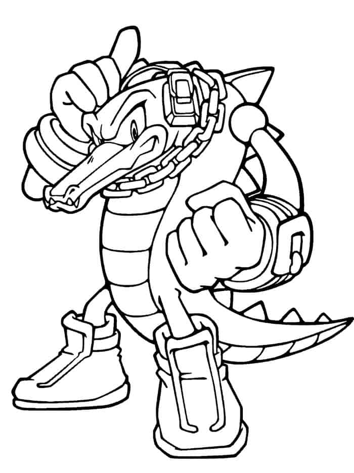 Alligator From Sonic Coloring Pages