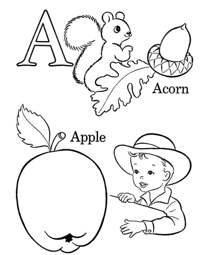 Alphabet Coloring Pages Preschoolers
