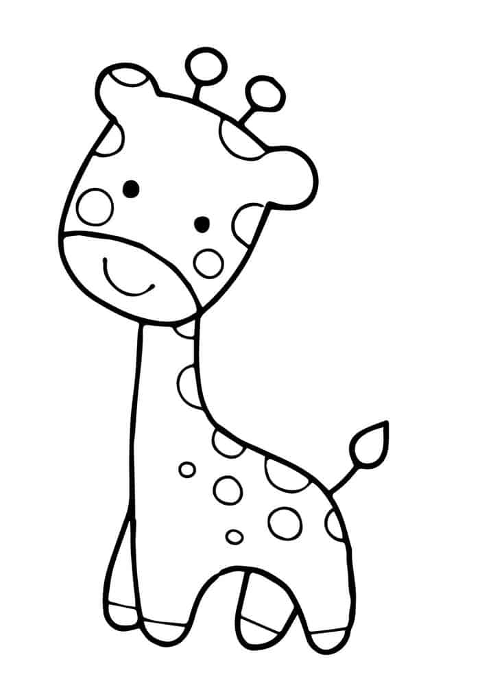 Baby Giraffe Coloring Pages