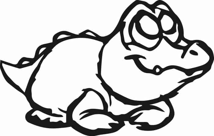 Baby Girl Alligator Coloring Pages
