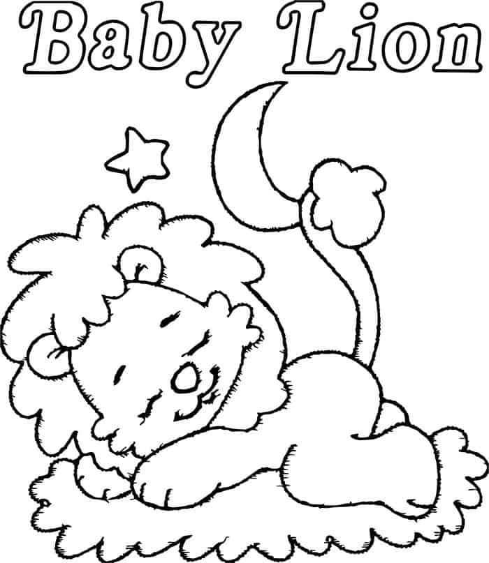 Baby Lion Coloring Pages
