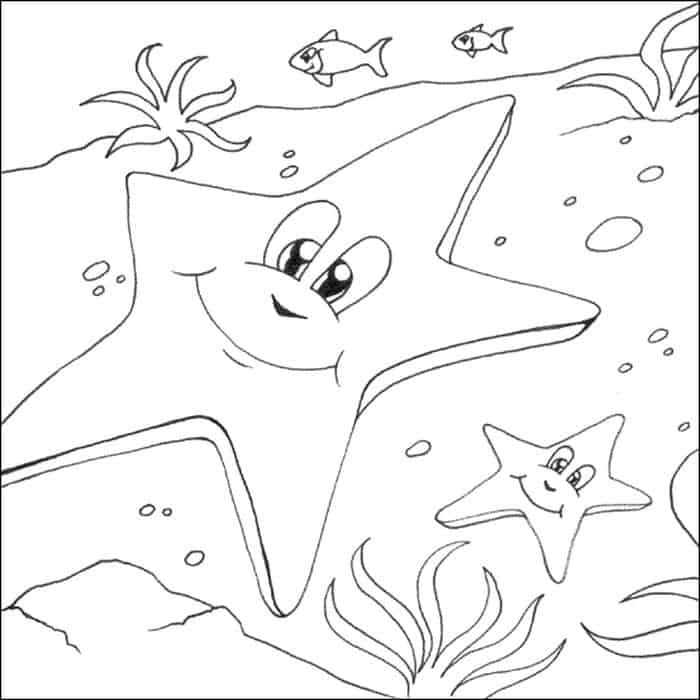 Baby Starfish Coloring Pages