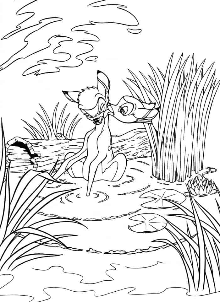 Bambi And Friends Coloring Pages
