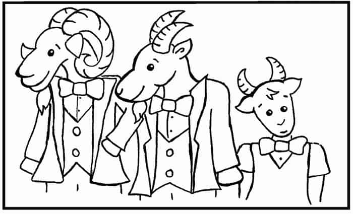 Billy Goat Gruff Coloring Pages