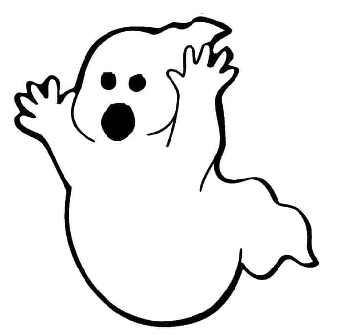 Blank Ghost Coloring Pages