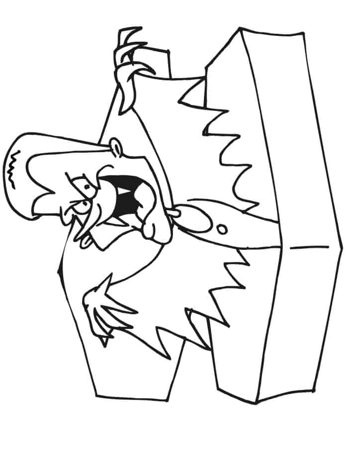 Cartoon Vampire Coloring Pages