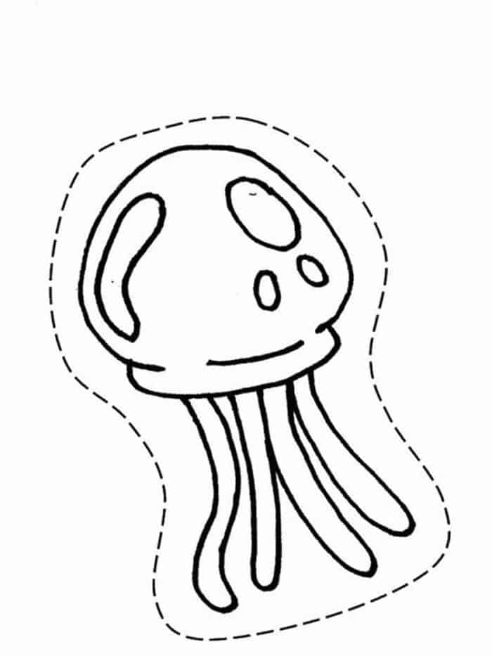 Coloring Book Pages Jellyfish