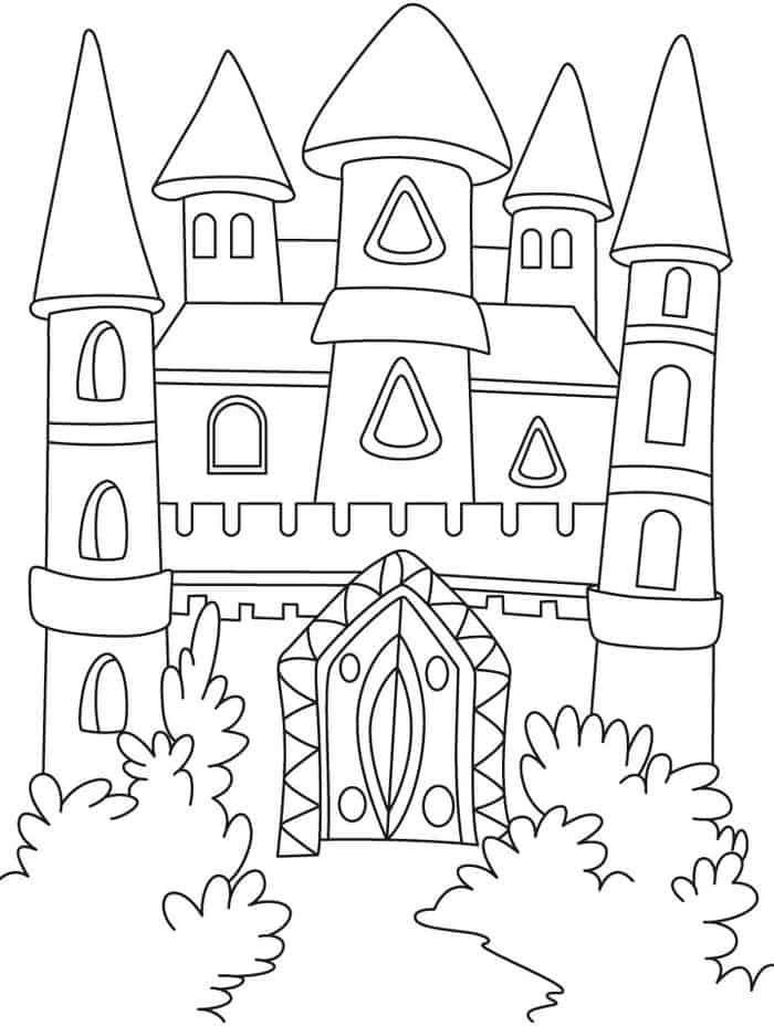 Coloring Castle Fairy Pages