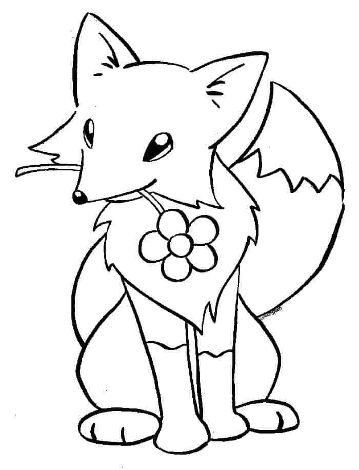 Coloring Pages For Kids Fox