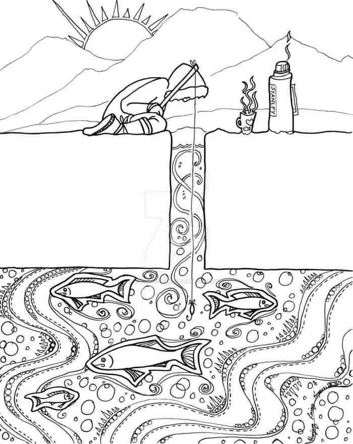 Coloring Pages For Preschool Of Jesus Fishing With Peter