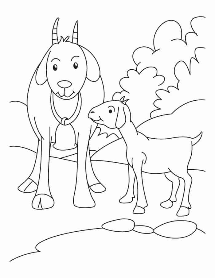 Coloring Pages Of A Goat