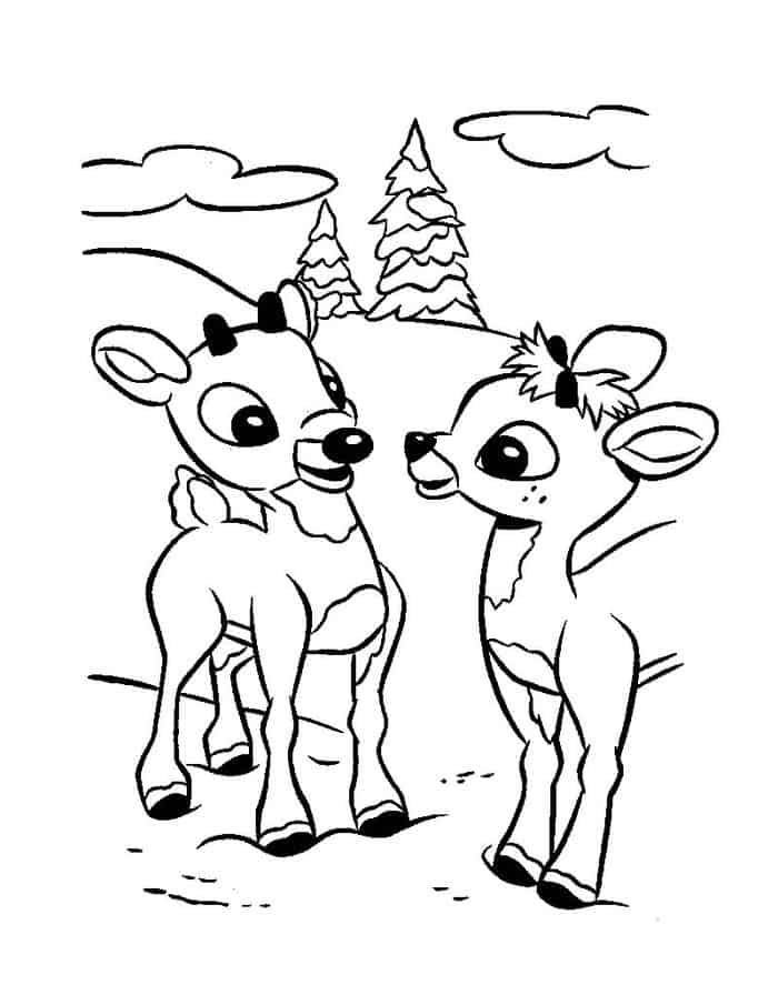 Coloring Pages Of Baby Deer