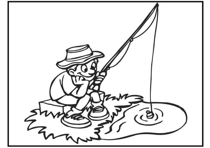 Coloring Pages Of People Fishing