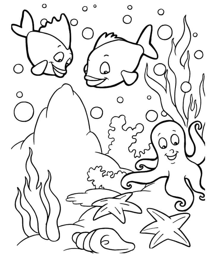 Coloring Pages Of Starfish Hard