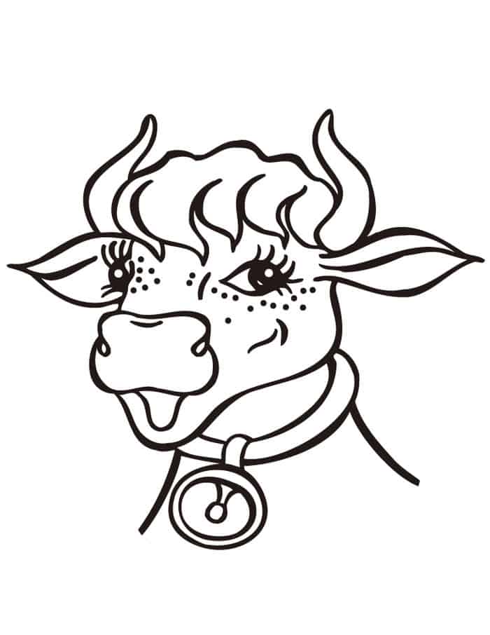 Cow Bell Coloring Pages