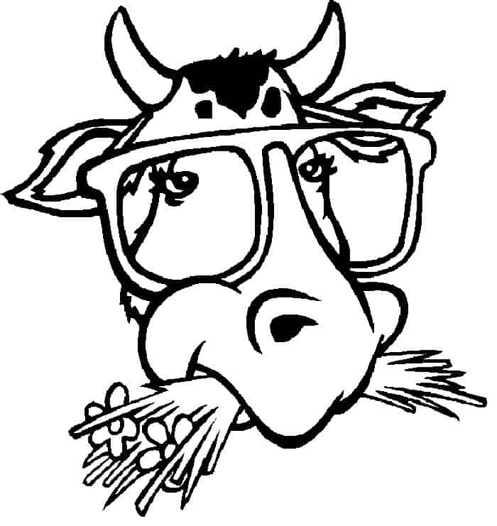 Cow Face Coloring Pages