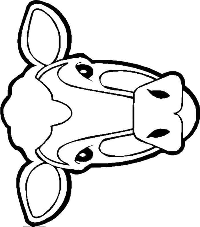 Cow Head Coloring Pages