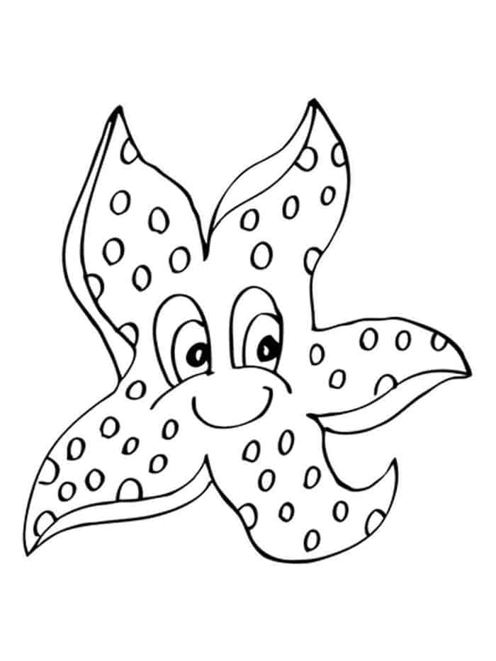 Cute Baby Starfish Coloring Pages