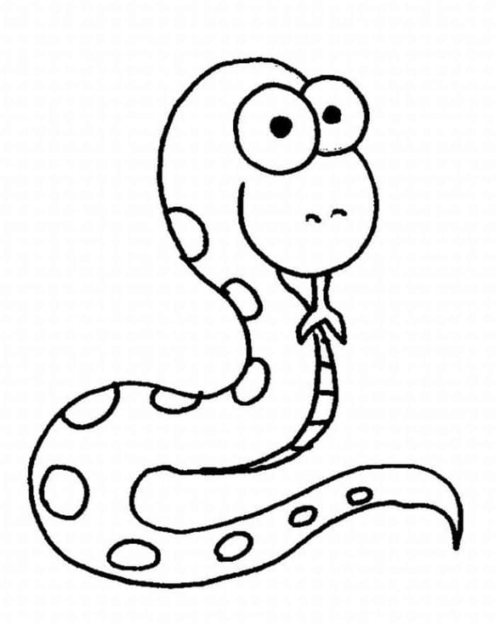 Cute Snake Cartoon Coloring Pages