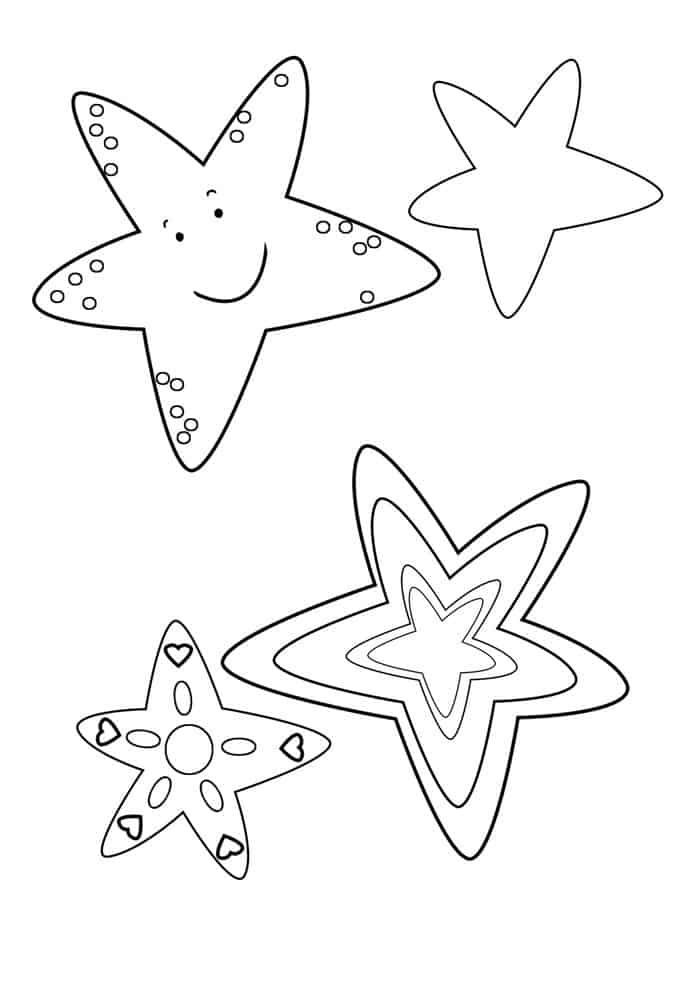 Cute Starfish Coloring Pages