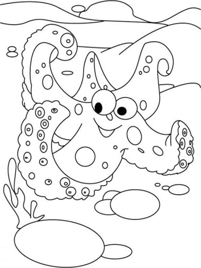 Disney Little Mermaid Starfish Coloring Pages