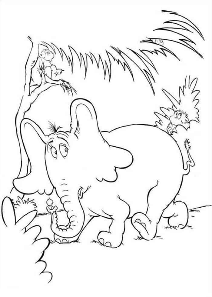 Dr Seuss Coloring Pages Horton Hears A Who