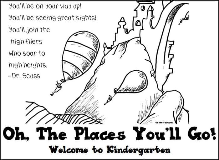 Dr. Seuss Coloring Pages Oh The Places Youll Go
