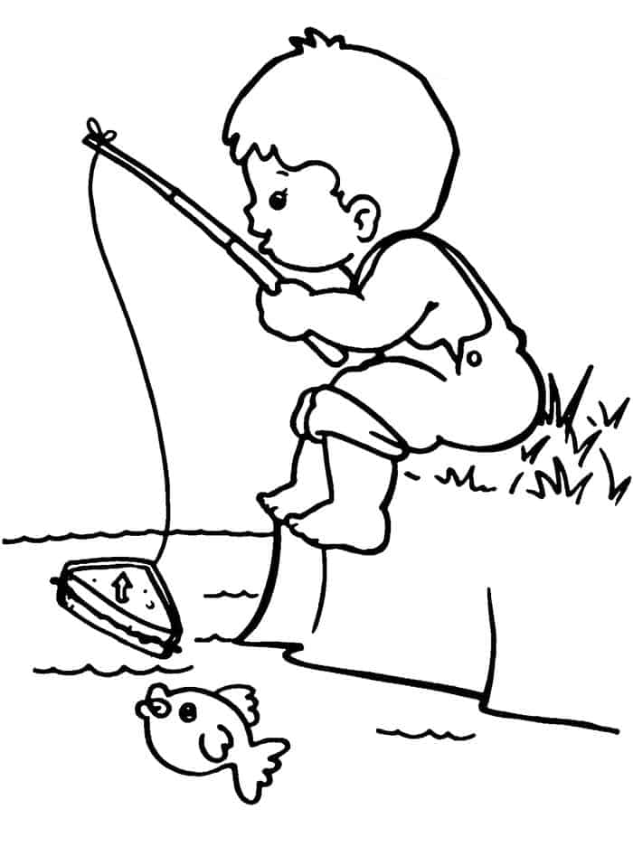 Fishing Coloring Pages Fish Ring