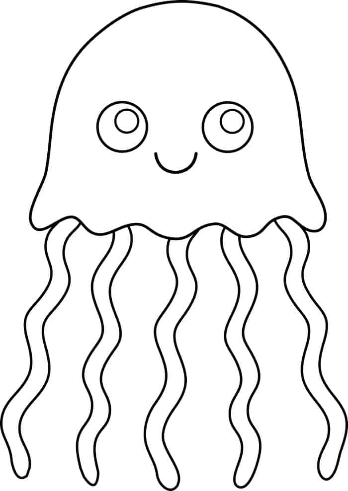 Free Childrens Coloring Pages For Jellyfish