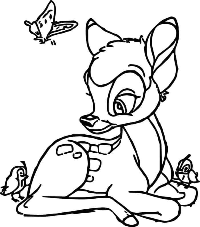 Free Coloring Pages Bambi
