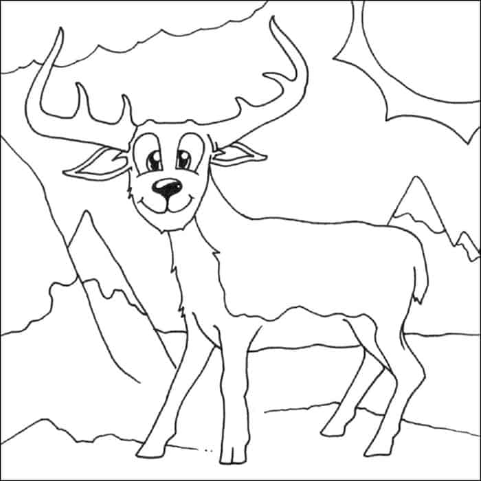 Free Coloring Pages Deer