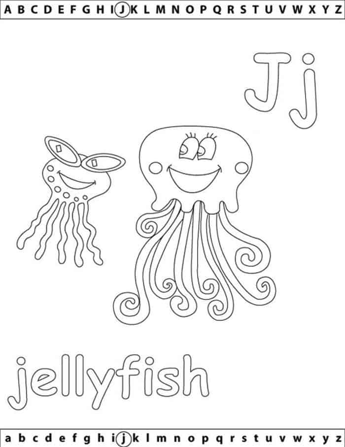 Free Coloring Pages Of Jellyfish