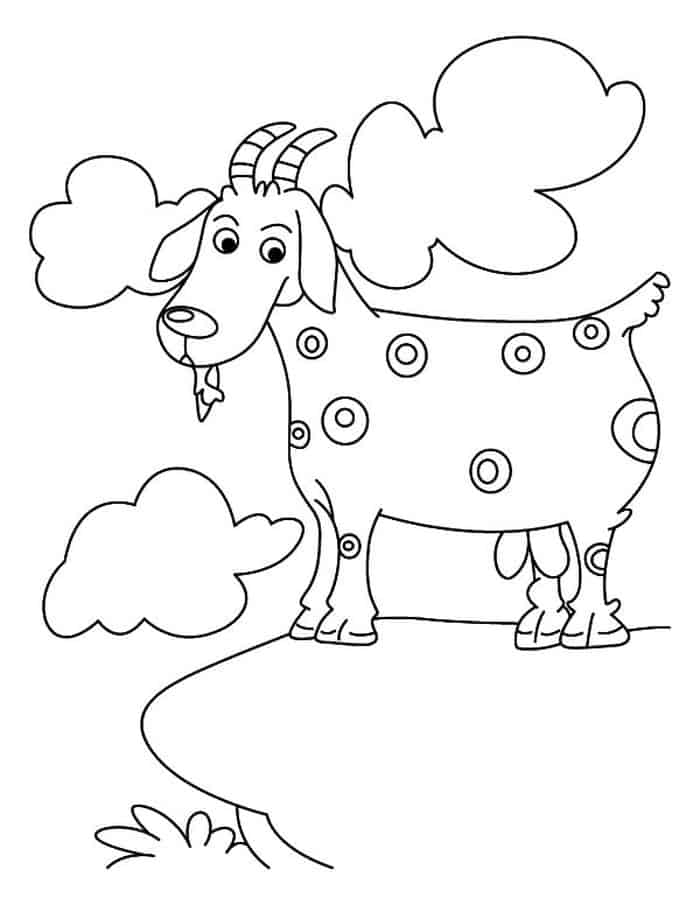Free Goat Easter Coloring Pages