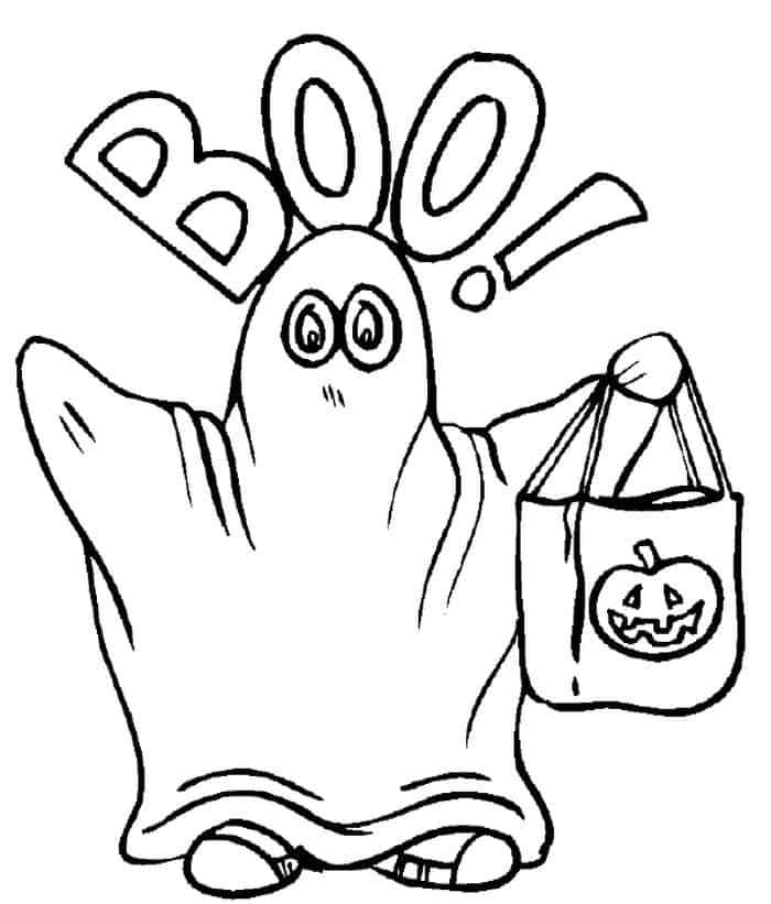 Free Halloween Ghost Coloring Pages