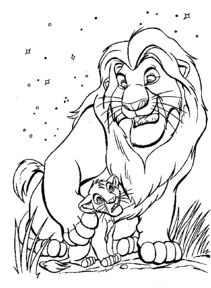 Free Lion King Coloring Pages 1