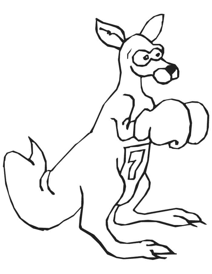 Free Printable Coloring Page Of A Kangaroo