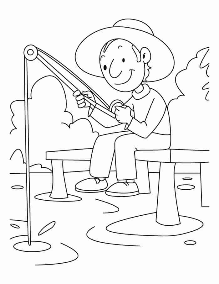 Free Printable Funny Fishing And Camping Coloring Pages For Adults