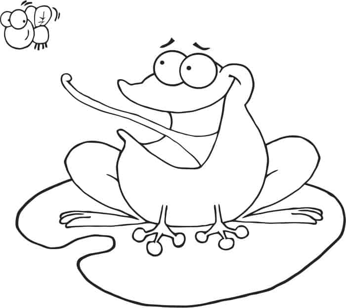 Funny Frog Coloring Pages