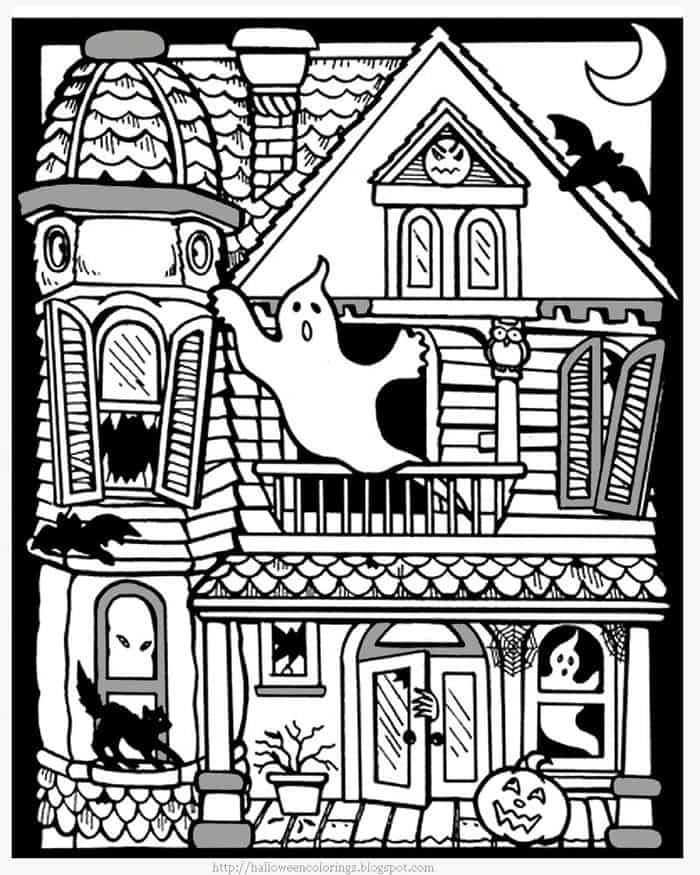 Ghost Town Coloring Pages