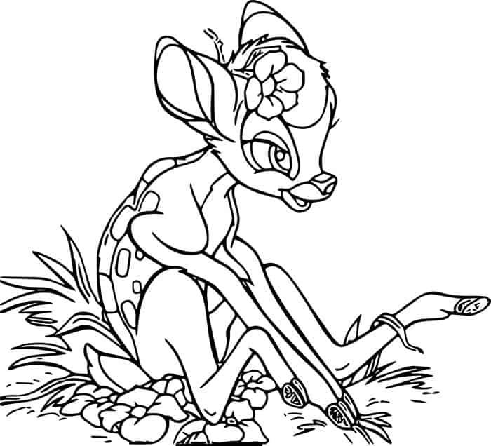 Girl Bambi Coloring Pages