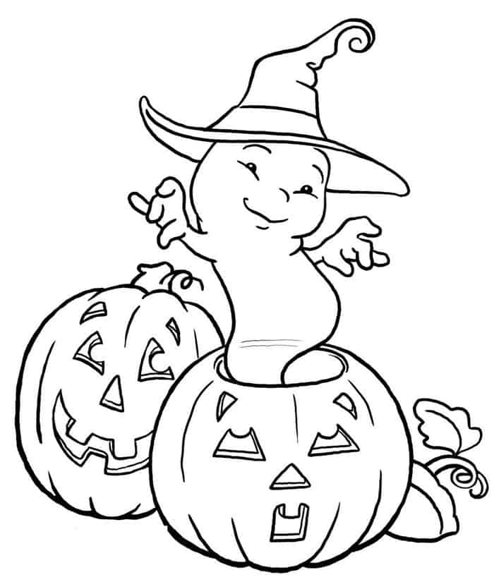 Halloween Coloring Pages Ghost Pumpkin