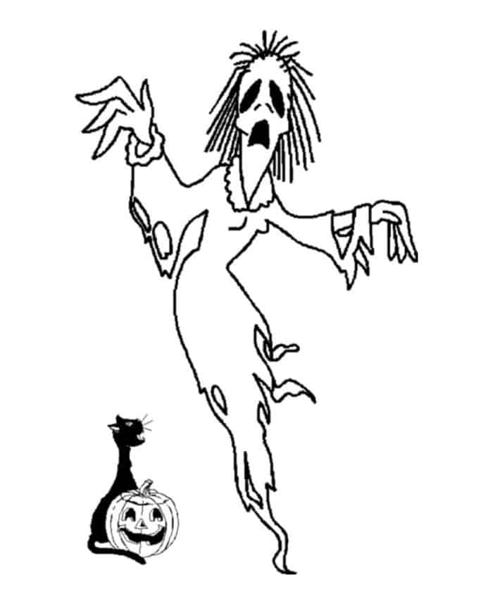Halloween Ghost Coloring Pages